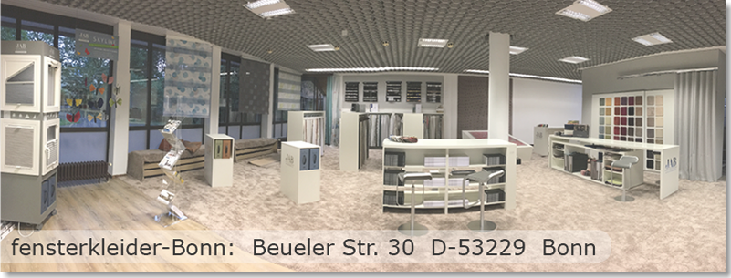 Fachgeschäft für Inneneinrichtung, Plissee, Rollo, Jalousien, Gardinen, Insektenschutz, Markisen, Stoffe in&nbsp; Bonn,